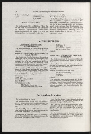 Verordnungsblatt für die Dienstbereiche der Bundesministerien für Unterricht und kulturelle Angelegenheiten bzw. Wissenschaft und Verkehr 19980901 Seite: 28