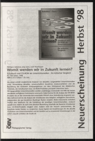 Verordnungsblatt für die Dienstbereiche der Bundesministerien für Unterricht und kulturelle Angelegenheiten bzw. Wissenschaft und Verkehr 19980901 Seite: 35