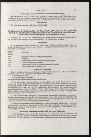 Verordnungsblatt für die Dienstbereiche der Bundesministerien für Unterricht und kulturelle Angelegenheiten bzw. Wissenschaft und Verkehr 19981001 Seite: 47