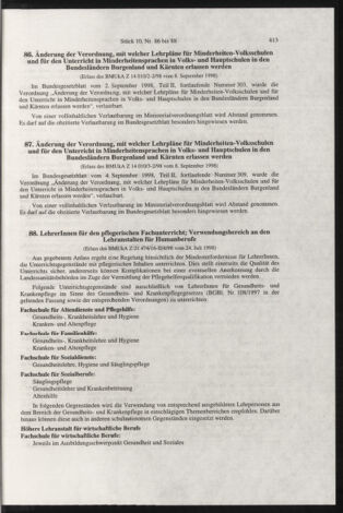 Verordnungsblatt für die Dienstbereiche der Bundesministerien für Unterricht und kulturelle Angelegenheiten bzw. Wissenschaft und Verkehr 19981001 Seite: 49