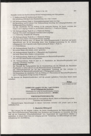 Verordnungsblatt für die Dienstbereiche der Bundesministerien für Unterricht und kulturelle Angelegenheiten bzw. Wissenschaft und Verkehr 19981101 Seite: 11