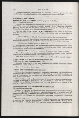 Verordnungsblatt für die Dienstbereiche der Bundesministerien für Unterricht und kulturelle Angelegenheiten bzw. Wissenschaft und Verkehr 19981101 Seite: 22