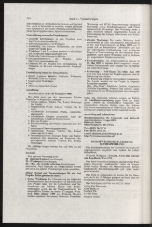 Verordnungsblatt für die Dienstbereiche der Bundesministerien für Unterricht und kulturelle Angelegenheiten bzw. Wissenschaft und Verkehr 19981101 Seite: 30