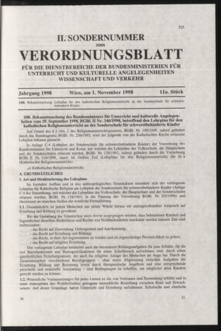 Verordnungsblatt für die Dienstbereiche der Bundesministerien für Unterricht und kulturelle Angelegenheiten bzw. Wissenschaft und Verkehr 19981101 Seite: 41