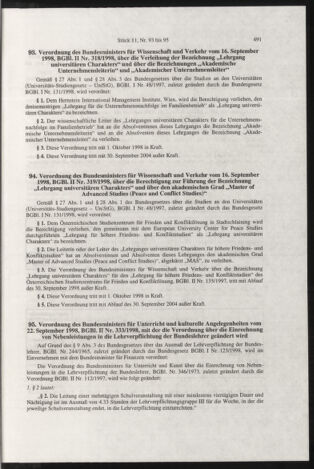 Verordnungsblatt für die Dienstbereiche der Bundesministerien für Unterricht und kulturelle Angelegenheiten bzw. Wissenschaft und Verkehr 19981101 Seite: 7