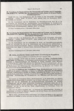 Verordnungsblatt für die Dienstbereiche der Bundesministerien für Unterricht und kulturelle Angelegenheiten bzw. Wissenschaft und Verkehr 19981101 Seite: 9