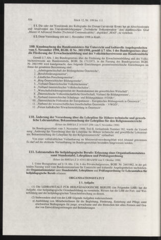 Verordnungsblatt für die Dienstbereiche der Bundesministerien für Unterricht und kulturelle Angelegenheiten bzw. Wissenschaft und Verkehr 19981201 Seite: 2