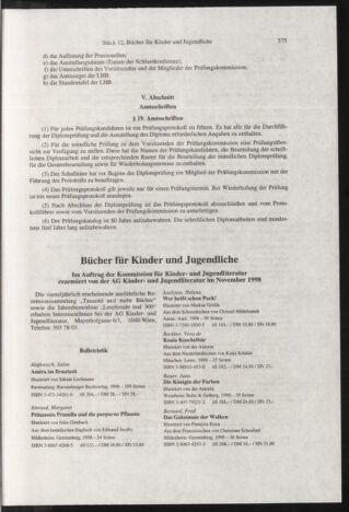 Verordnungsblatt für die Dienstbereiche der Bundesministerien für Unterricht und kulturelle Angelegenheiten bzw. Wissenschaft und Verkehr 19981201 Seite: 23