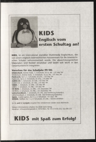 Verordnungsblatt für die Dienstbereiche der Bundesministerien für Unterricht und kulturelle Angelegenheiten bzw. Wissenschaft und Verkehr 19981201 Seite: 31