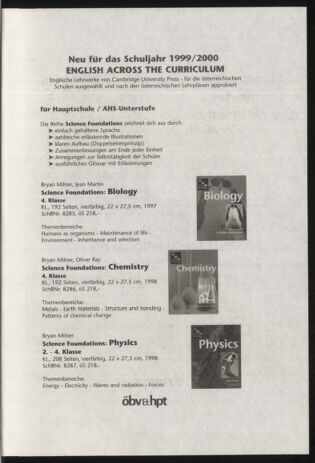 Verordnungsblatt für die Dienstbereiche der Bundesministerien für Unterricht und kulturelle Angelegenheiten bzw. Wissenschaft und Verkehr 19990101 Seite: 15