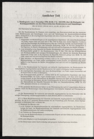 Verordnungsblatt für die Dienstbereiche der Bundesministerien für Unterricht und kulturelle Angelegenheiten bzw. Wissenschaft und Verkehr 19990101 Seite: 2