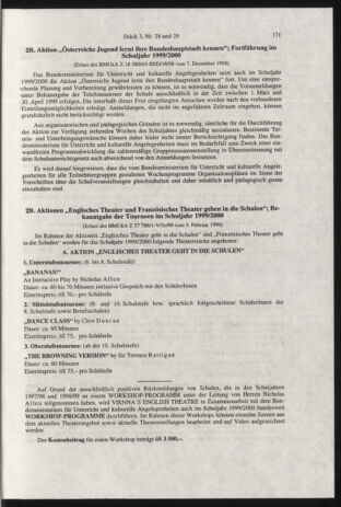 Verordnungsblatt für die Dienstbereiche der Bundesministerien für Unterricht und kulturelle Angelegenheiten bzw. Wissenschaft und Verkehr 19990301 Seite: 107