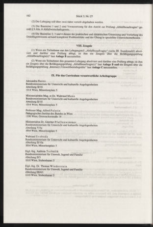 Verordnungsblatt für die Dienstbereiche der Bundesministerien für Unterricht und kulturelle Angelegenheiten bzw. Wissenschaft und Verkehr 19990301 Seite: 98