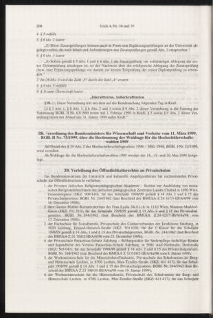 Verordnungsblatt für die Dienstbereiche der Bundesministerien für Unterricht und kulturelle Angelegenheiten bzw. Wissenschaft und Verkehr 19990401 Seite: 20