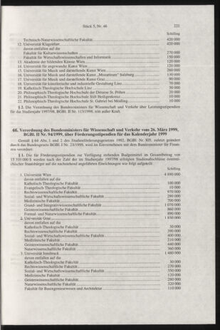 Verordnungsblatt für die Dienstbereiche der Bundesministerien für Unterricht und kulturelle Angelegenheiten bzw. Wissenschaft und Verkehr 19990501 Seite: 5