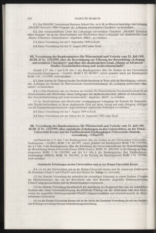 Verordnungsblatt für die Dienstbereiche der Bundesministerien für Unterricht und kulturelle Angelegenheiten bzw. Wissenschaft und Verkehr 19990901 Seite: 14