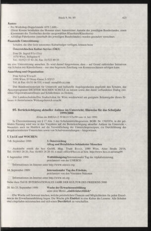 Verordnungsblatt für die Dienstbereiche der Bundesministerien für Unterricht und kulturelle Angelegenheiten bzw. Wissenschaft und Verkehr 19990901 Seite: 27