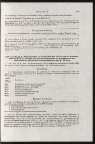 Verordnungsblatt für die Dienstbereiche der Bundesministerien für Unterricht und kulturelle Angelegenheiten bzw. Wissenschaft und Verkehr 19991101 Seite: 47