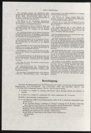 Verordnungsblatt für die Dienstbereiche der Bundesministerien für Unterricht und kulturelle Angelegenheiten bzw. Wissenschaft und Verkehr 20000101 Seite: 12