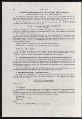 Verordnungsblatt für die Dienstbereiche der Bundesministerien für Unterricht und kulturelle Angelegenheiten bzw. Wissenschaft und Verkehr 20000201 Seite: 48