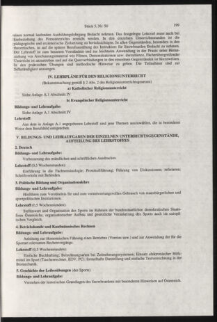 Verordnungsblatt für die Dienstbereiche der Bundesministerien für Unterricht und kulturelle Angelegenheiten bzw. Wissenschaft und Verkehr 20000501 Seite: 15