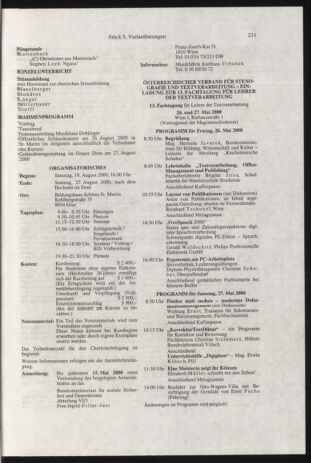 Verordnungsblatt für die Dienstbereiche der Bundesministerien für Unterricht und kulturelle Angelegenheiten bzw. Wissenschaft und Verkehr 20000501 Seite: 27