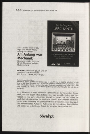 Verordnungsblatt für die Dienstbereiche der Bundesministerien für Unterricht und kulturelle Angelegenheiten bzw. Wissenschaft und Verkehr 20000501 Seite: 36