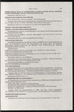 Verordnungsblatt für die Dienstbereiche der Bundesministerien für Unterricht und kulturelle Angelegenheiten bzw. Wissenschaft und Verkehr 20000901 Seite: 33