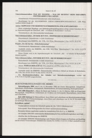 Verordnungsblatt für die Dienstbereiche der Bundesministerien für Unterricht und kulturelle Angelegenheiten bzw. Wissenschaft und Verkehr 20000901 Seite: 36