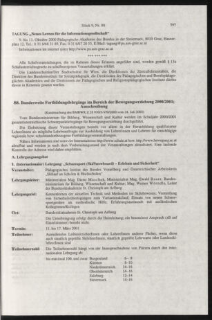 Verordnungsblatt für die Dienstbereiche der Bundesministerien für Unterricht und kulturelle Angelegenheiten bzw. Wissenschaft und Verkehr 20000901 Seite: 37