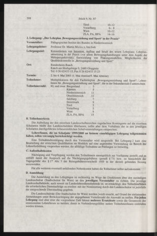 Verordnungsblatt für die Dienstbereiche der Bundesministerien für Unterricht und kulturelle Angelegenheiten bzw. Wissenschaft und Verkehr 20000901 Seite: 38