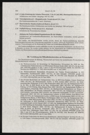 Verordnungsblatt für die Dienstbereiche der Bundesministerien für Unterricht und kulturelle Angelegenheiten bzw. Wissenschaft und Verkehr 20000901 Seite: 42