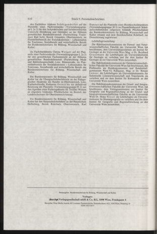 Verordnungsblatt für die Dienstbereiche der Bundesministerien für Unterricht und kulturelle Angelegenheiten bzw. Wissenschaft und Verkehr 20000901 Seite: 50