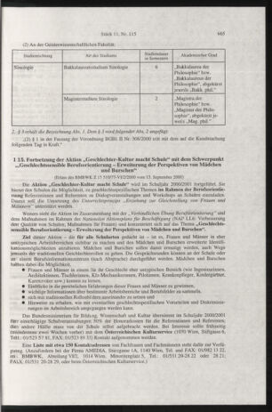 Verordnungsblatt für die Dienstbereiche der Bundesministerien für Unterricht und kulturelle Angelegenheiten bzw. Wissenschaft und Verkehr 20001101 Seite: 9