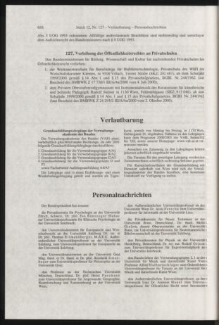 Verordnungsblatt für die Dienstbereiche der Bundesministerien für Unterricht und kulturelle Angelegenheiten bzw. Wissenschaft und Verkehr 20001201 Seite: 14