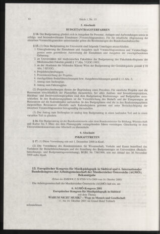 Verordnungsblatt für die Dienstbereiche der Bundesministerien für Unterricht und kulturelle Angelegenheiten bzw. Wissenschaft und Verkehr 20010101 Seite: 10