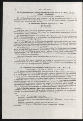 Verordnungsblatt für die Dienstbereiche der Bundesministerien für Unterricht und kulturelle Angelegenheiten bzw. Wissenschaft und Verkehr 20010101 Seite: 12