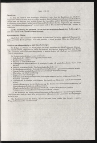 Verordnungsblatt für die Dienstbereiche der Bundesministerien für Unterricht und kulturelle Angelegenheiten bzw. Wissenschaft und Verkehr 20010101 Seite: 13