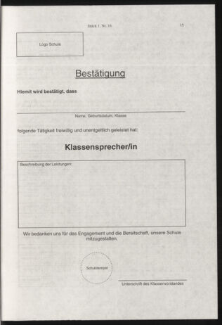 Verordnungsblatt für die Dienstbereiche der Bundesministerien für Unterricht und kulturelle Angelegenheiten bzw. Wissenschaft und Verkehr 20010101 Seite: 15