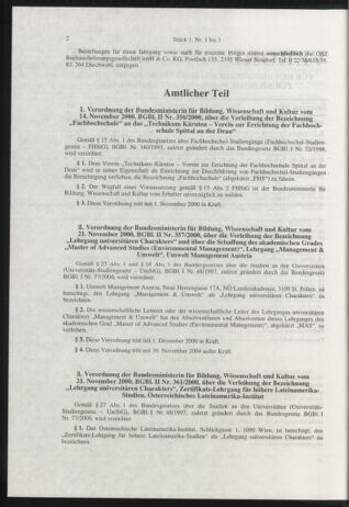 Verordnungsblatt für die Dienstbereiche der Bundesministerien für Unterricht und kulturelle Angelegenheiten bzw. Wissenschaft und Verkehr 20010101 Seite: 2