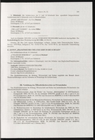 Verordnungsblatt für die Dienstbereiche der Bundesministerien für Unterricht und kulturelle Angelegenheiten bzw. Wissenschaft und Verkehr 20010401 Seite: 13