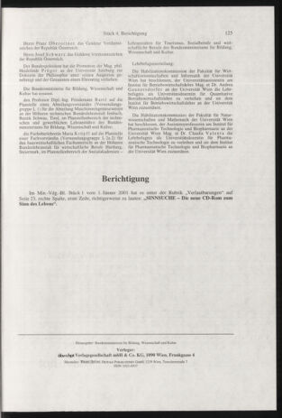 Verordnungsblatt für die Dienstbereiche der Bundesministerien für Unterricht und kulturelle Angelegenheiten bzw. Wissenschaft und Verkehr 20010401 Seite: 33