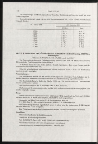 Verordnungsblatt für die Dienstbereiche der Bundesministerien für Unterricht und kulturelle Angelegenheiten bzw. Wissenschaft und Verkehr 20010501 Seite: 10