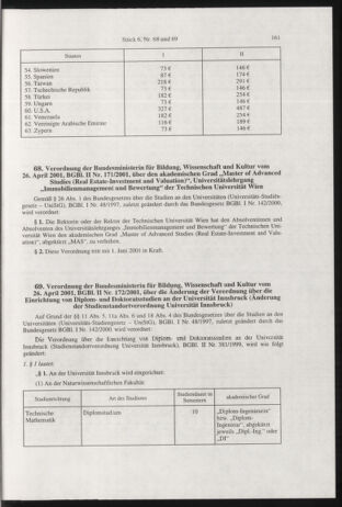 Verordnungsblatt für die Dienstbereiche der Bundesministerien für Unterricht und kulturelle Angelegenheiten bzw. Wissenschaft und Verkehr 20010601 Seite: 5