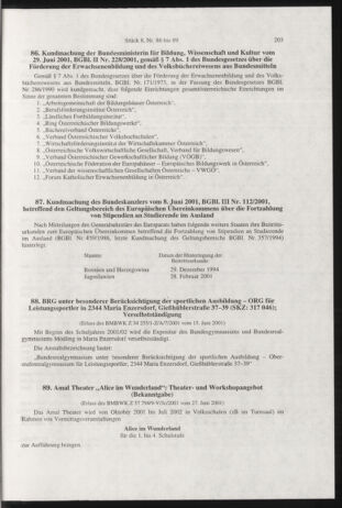 Verordnungsblatt für die Dienstbereiche der Bundesministerien für Unterricht und kulturelle Angelegenheiten bzw. Wissenschaft und Verkehr 20010801 Seite: 11