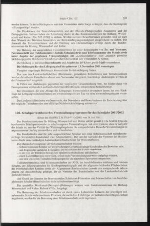 Verordnungsblatt für die Dienstbereiche der Bundesministerien für Unterricht und kulturelle Angelegenheiten bzw. Wissenschaft und Verkehr 20010901 Seite: 83