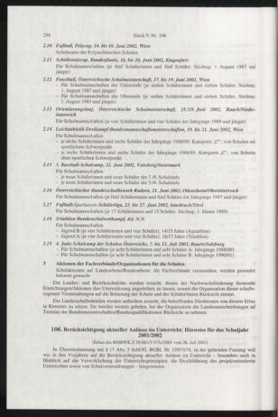 Verordnungsblatt für die Dienstbereiche der Bundesministerien für Unterricht und kulturelle Angelegenheiten bzw. Wissenschaft und Verkehr 20010901 Seite: 86