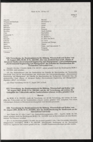 Verordnungsblatt für die Dienstbereiche der Bundesministerien für Unterricht und kulturelle Angelegenheiten bzw. Wissenschaft und Verkehr 20011001 Seite: 15