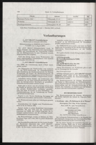 Verordnungsblatt für die Dienstbereiche der Bundesministerien für Unterricht und kulturelle Angelegenheiten bzw. Wissenschaft und Verkehr 20011001 Seite: 42