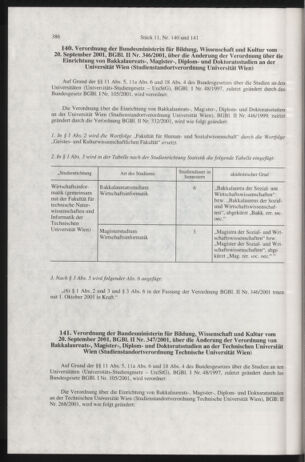 Verordnungsblatt für die Dienstbereiche der Bundesministerien für Unterricht und kulturelle Angelegenheiten bzw. Wissenschaft und Verkehr 20011101 Seite: 14